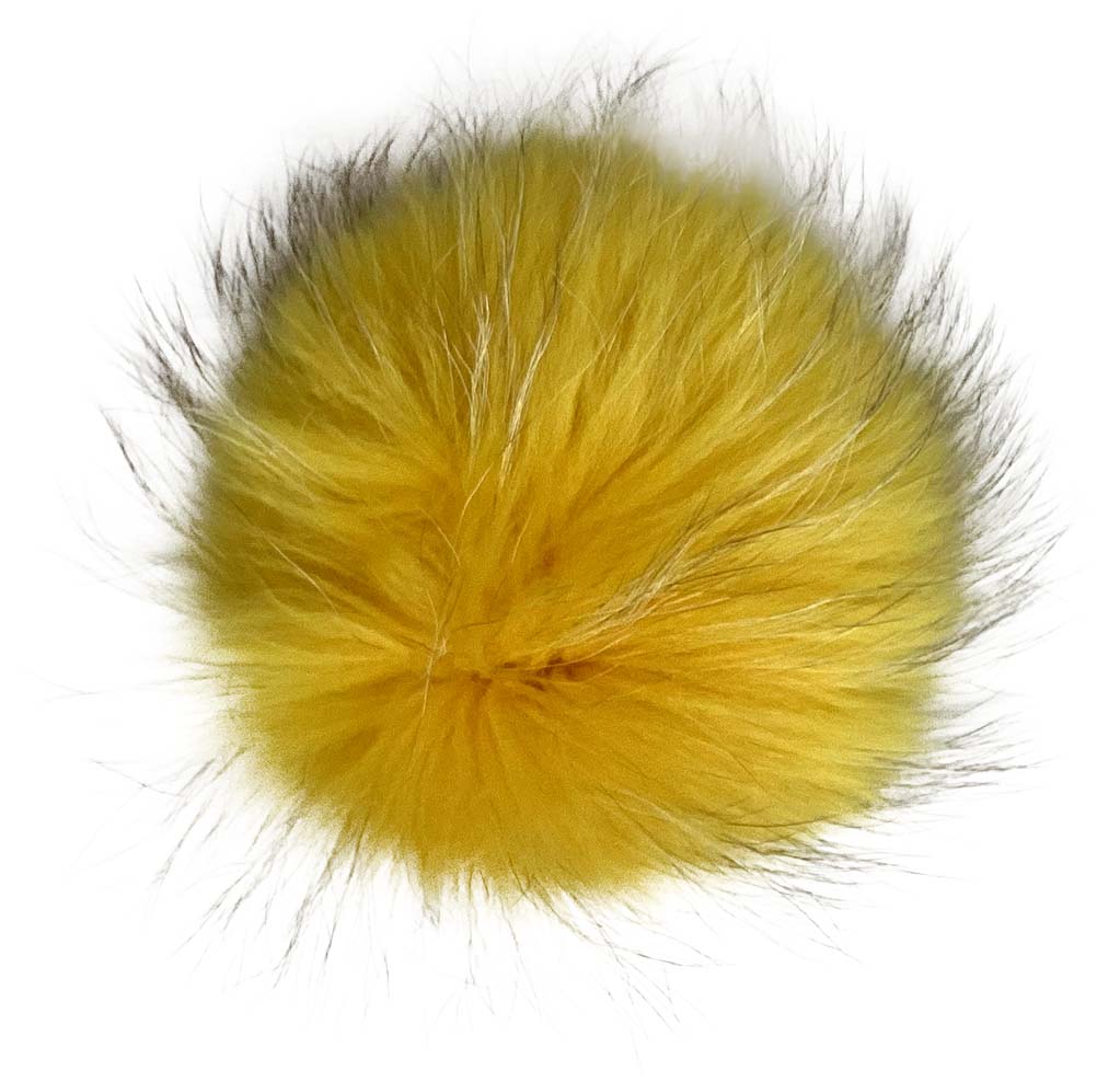 Pompon jaune (fourrure véritable)
